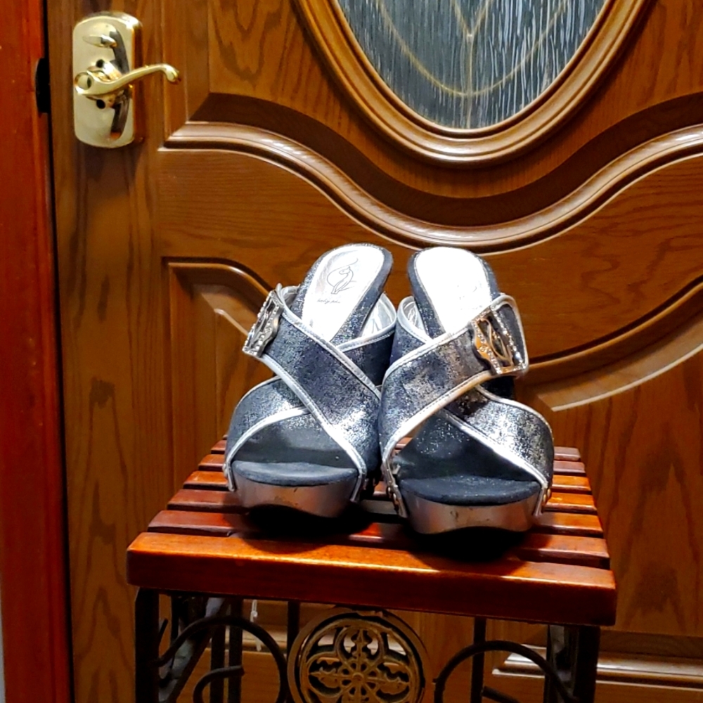 Women's Gorgeous "Baby Phat" heels. Size 9, Silver